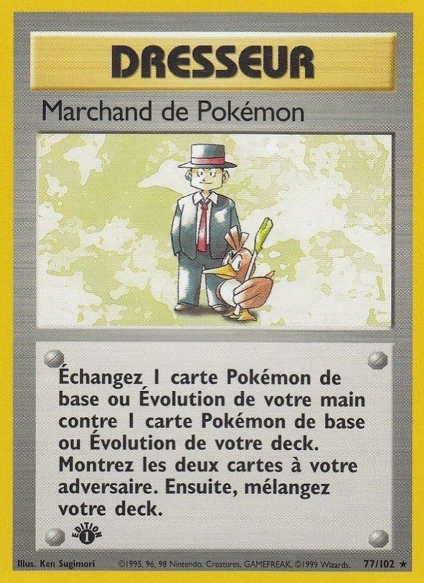 Marchand de Pokémon 77 — Base Set (French Pokémon TCG card)