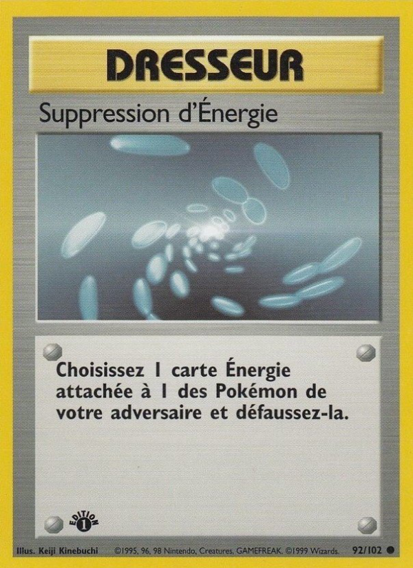 Suppression d'Énergie 92 — Base Set (French Pokémon TCG card)