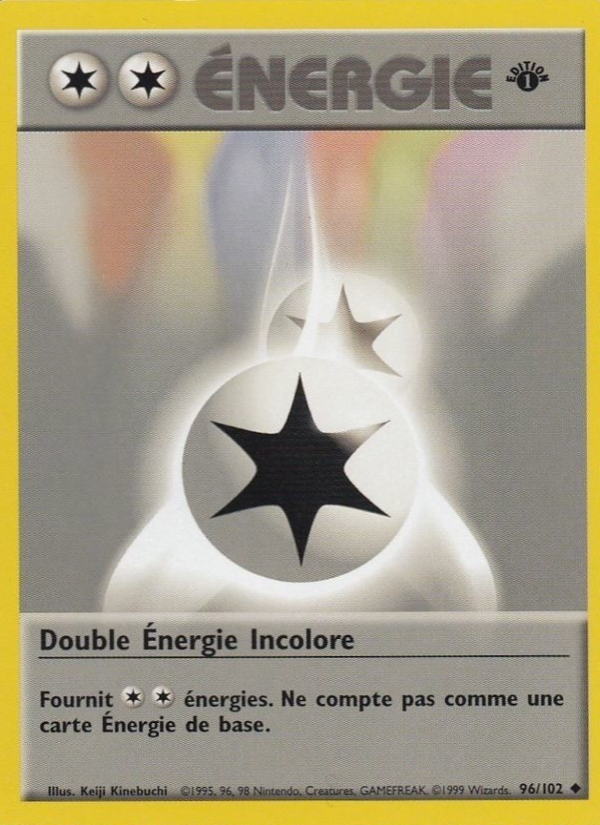 Double Énergie Incolore 96 — Base Set (French Pokémon TCG card)