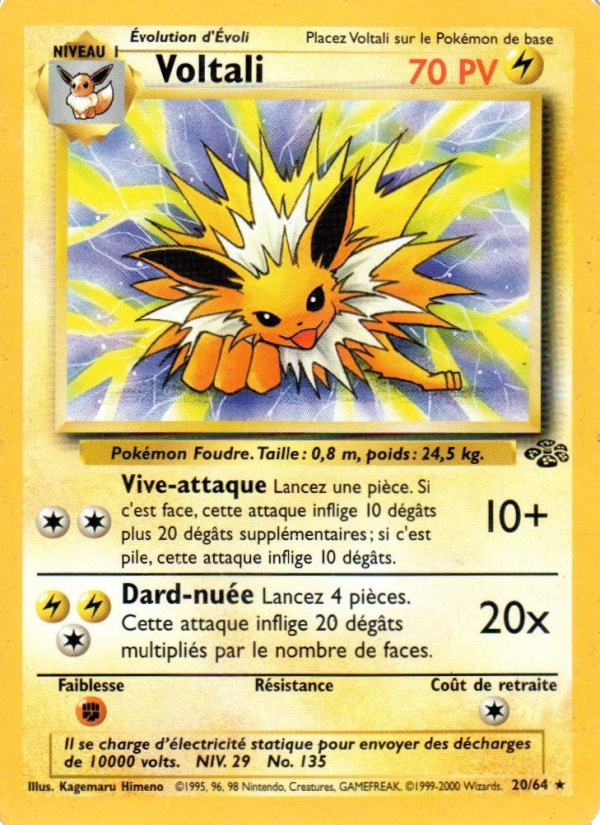 Voltali 20 — Jungle (French Pokémon TCG card)
