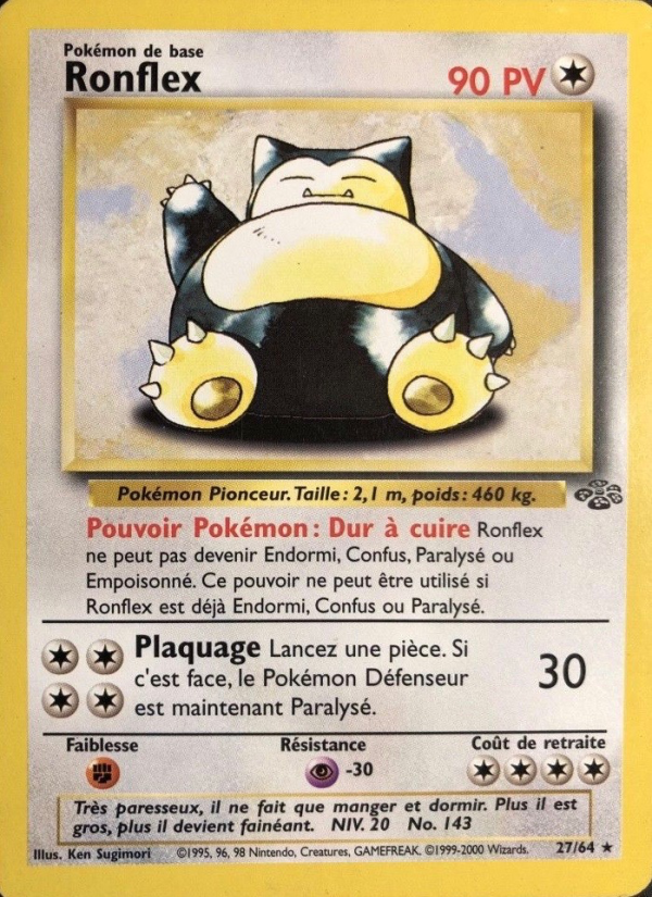 Ronflex 27 — Jungle (French Pokémon TCG card)