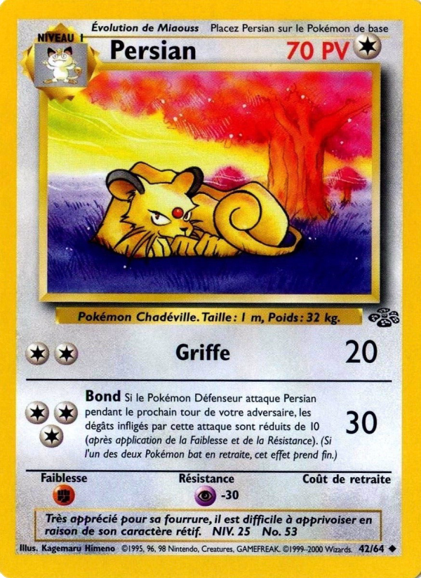 Persian 42 — Jungle (French Pokémon TCG card)