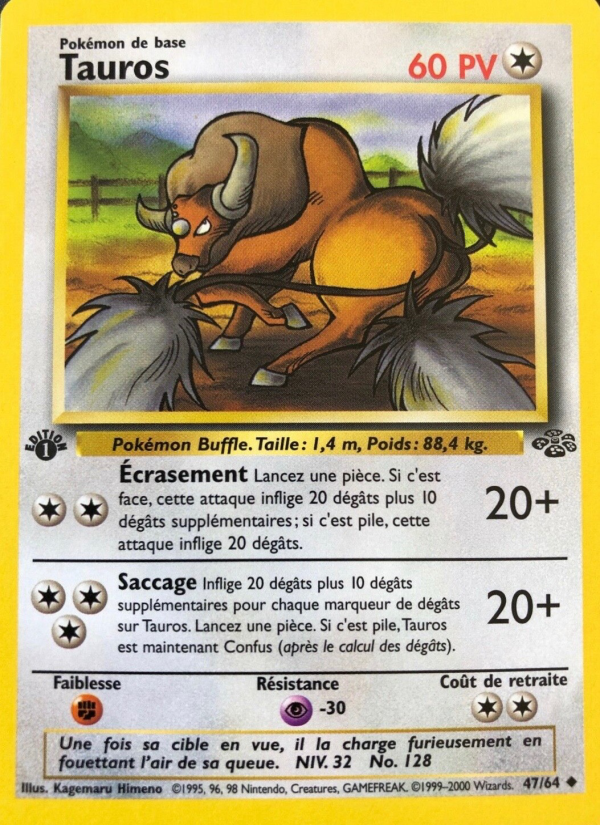 Tauros 47 — Jungle (French Pokémon TCG card)