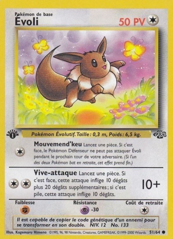 Évoli 51 — Jungle (French Pokémon TCG card)