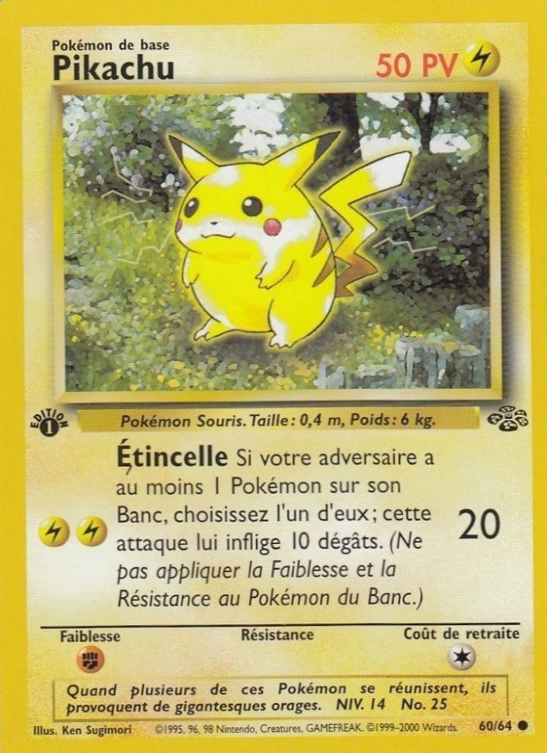 Pikachu 60 — Jungle (French Pokémon TCG card)