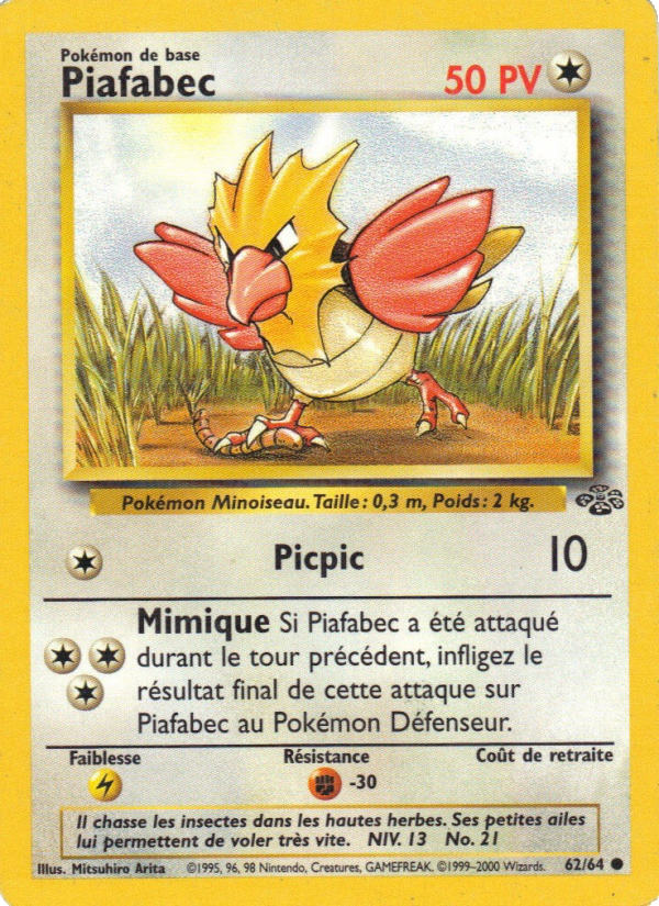 Piafabec 62 — Jungle (French Pokémon TCG card)