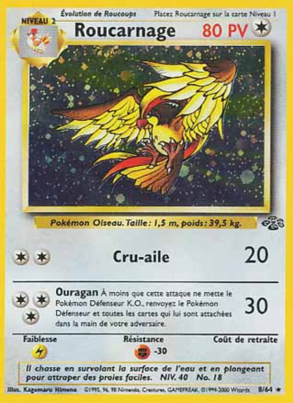 Roucarnage 8 — Jungle (French Pokémon TCG card)