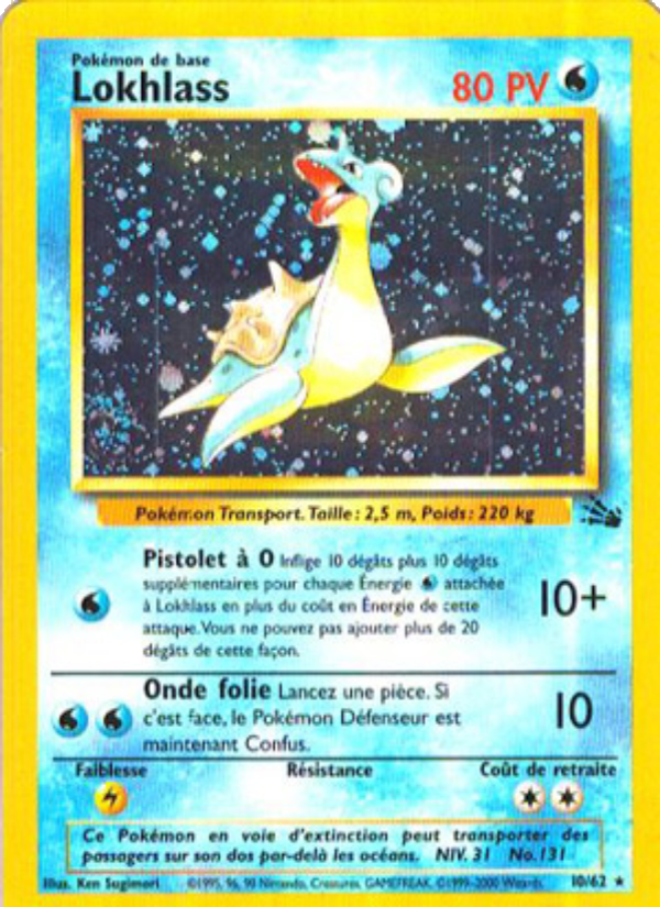 Lokhlass 10 — Fossil (French Pokémon TCG card)