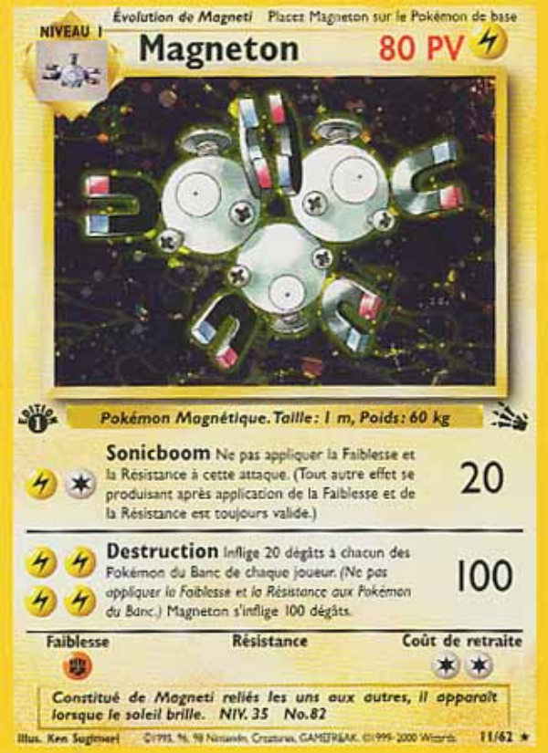 Magneton 11 — Fossil (French Pokémon TCG card)