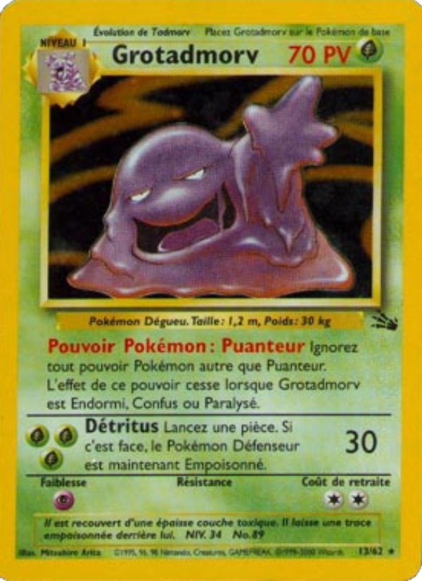 Grotadmorv 13 — Fossil (French Pokémon TCG card)