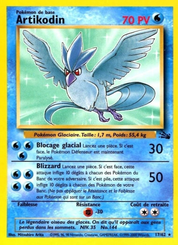 Artikodin 17 — Fossil (French Pokémon TCG card)