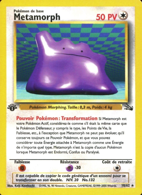 Metamorph 18 — Fossil (French Pokémon TCG card)