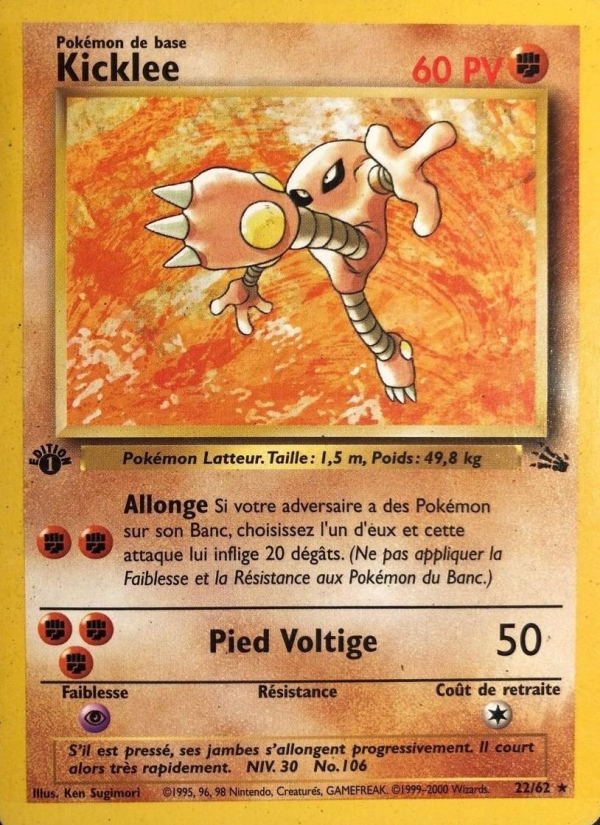 Kicklee 22 — Fossil (French Pokémon TCG card)