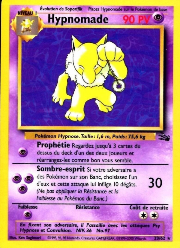 Hypnomade 23 — Fossil (French Pokémon TCG card)