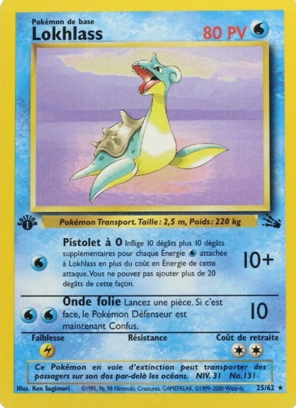 Lokhlass 25 — Fossil (French Pokémon TCG card)