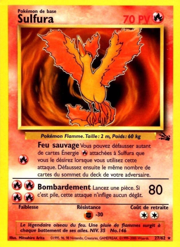 Sulfura 27 — Fossil (French Pokémon TCG card)