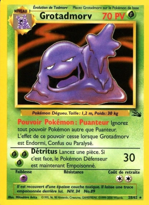 Grotadmorv 28 — Fossil (French Pokémon TCG card)