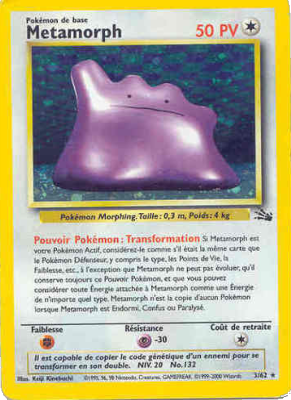 Metamorph 3 — Fossil (French Pokémon TCG card)