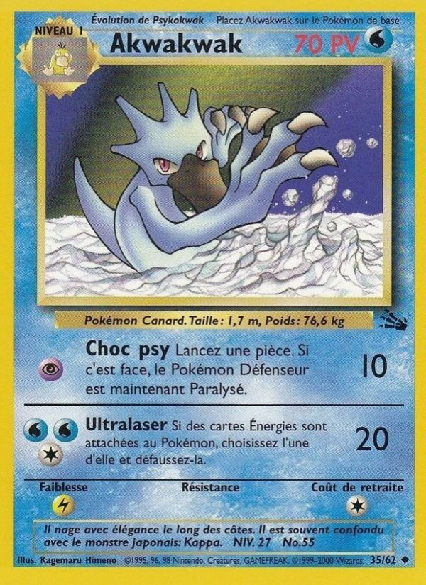 Akwakwak 35 — Fossil (French Pokémon TCG card)