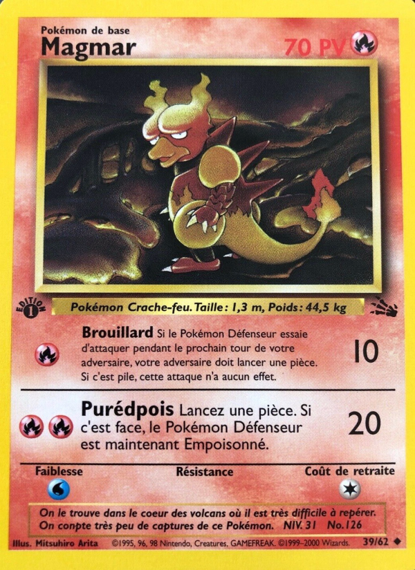 Magmar 39 — Fossil (French Pokémon TCG card)
