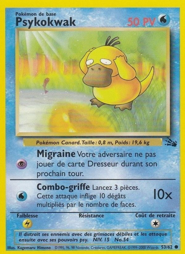 Psykokwak 53 — Fossil (French Pokémon TCG card)