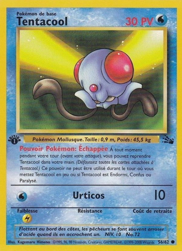 Tentacool 56 — Fossil (French Pokémon TCG card)