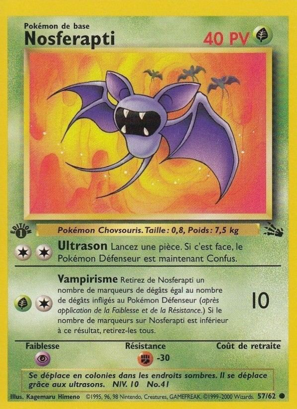 Nosferapti 57 — Fossil (French Pokémon TCG card)