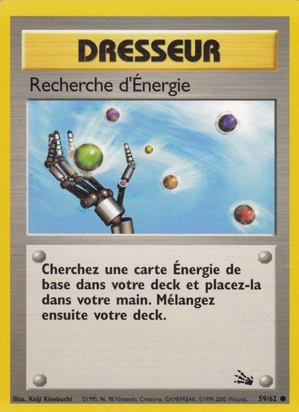 Recherche d'Énergie 59 — Fossil (French Pokémon TCG card)