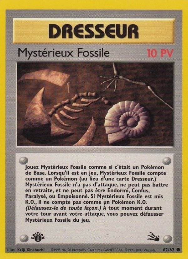 Mystérieux Fossile 62 — Fossil (French Pokémon TCG card)