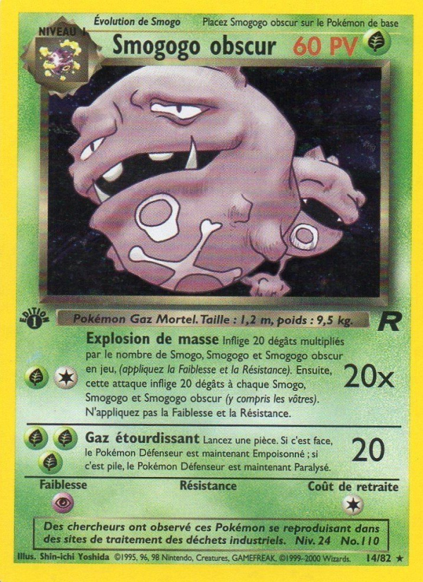 Smogogo obscur 14 — Team Rocket (French Pokémon TCG card)