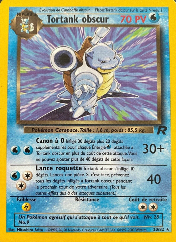 Tortank obscur 20 — Team Rocket (French Pokémon TCG card)