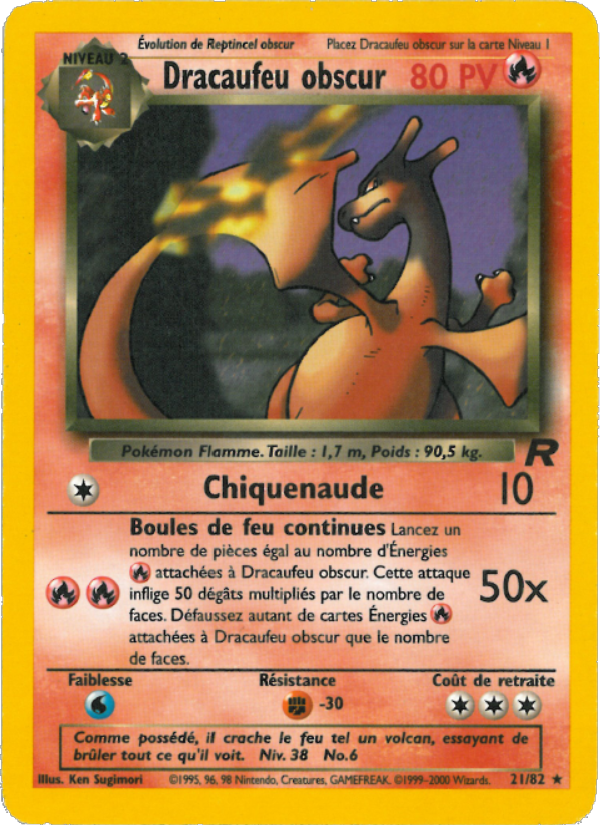 Dracaufeu obscur 21 — Team Rocket (French Pokémon TCG card)