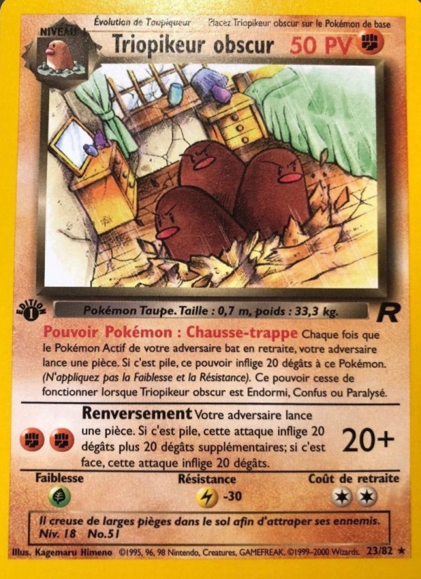 Triopikeur obscur 23 — Team Rocket (French Pokémon TCG card)