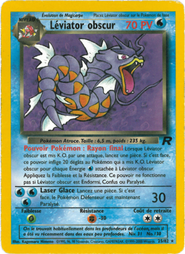 Léviator obscur 25 — Team Rocket (French Pokémon TCG card)