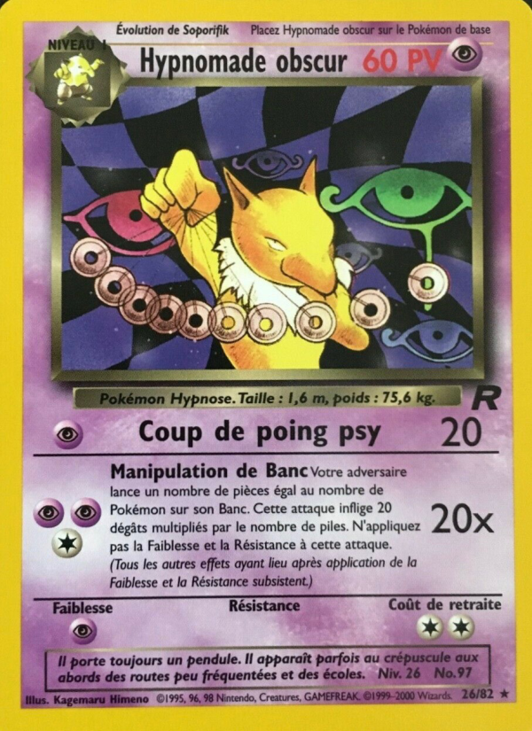 Hypnomade obscur 26 — Team Rocket (French Pokémon TCG card)