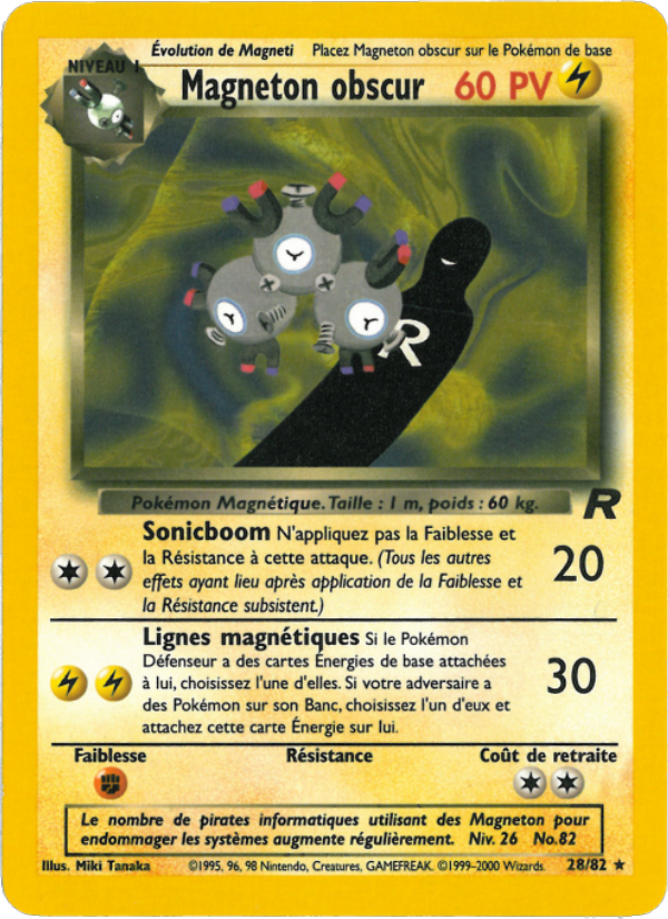 Magneton obscur 28 — Team Rocket (French Pokémon TCG card)