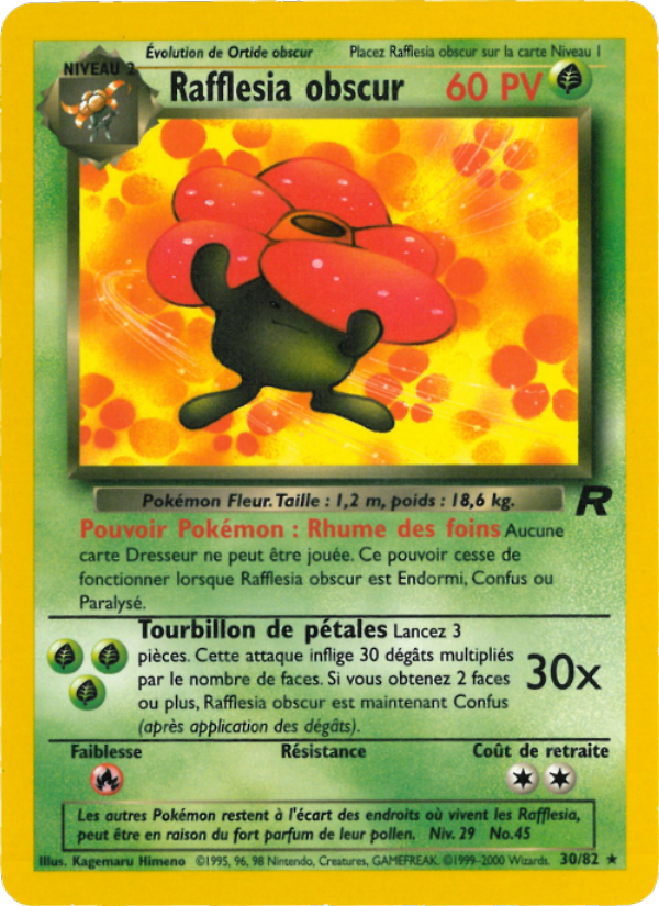 Rafflesia obscur 30 — Team Rocket (French Pokémon TCG card)