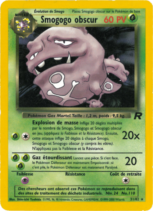 Smogogo obscur 31 — Team Rocket (French Pokémon TCG card)