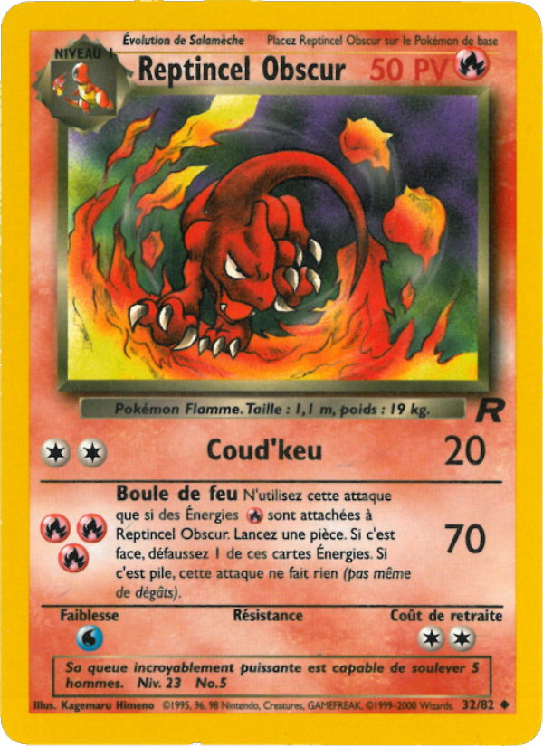 Reptincel Obscur 32 — Team Rocket (French Pokémon TCG card)