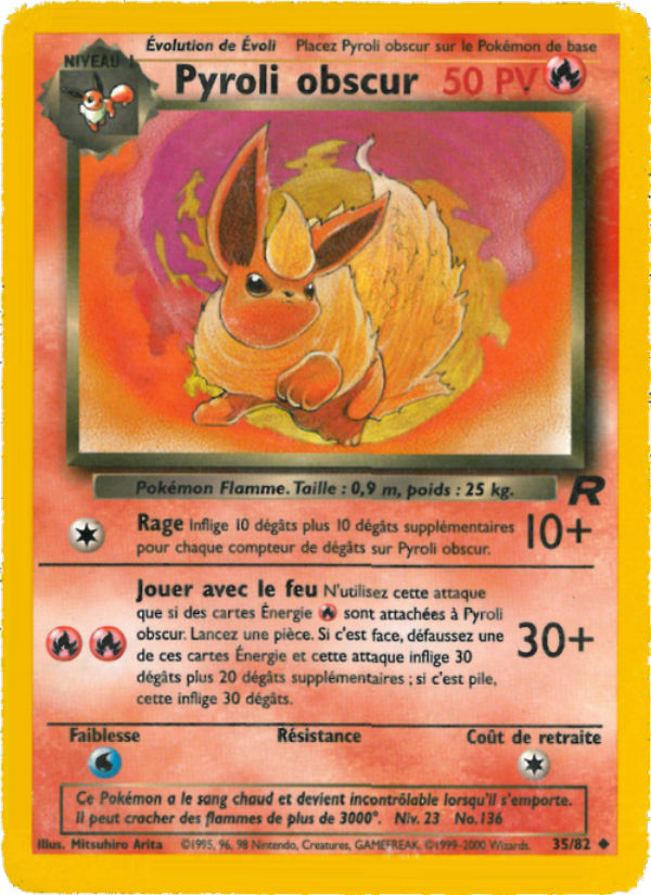 Pyroli obscur 35 — Team Rocket (French Pokémon TCG card)