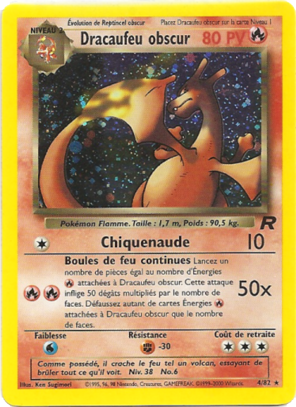 Dracaufeu obscur 4 — Team Rocket (French Pokémon TCG card)