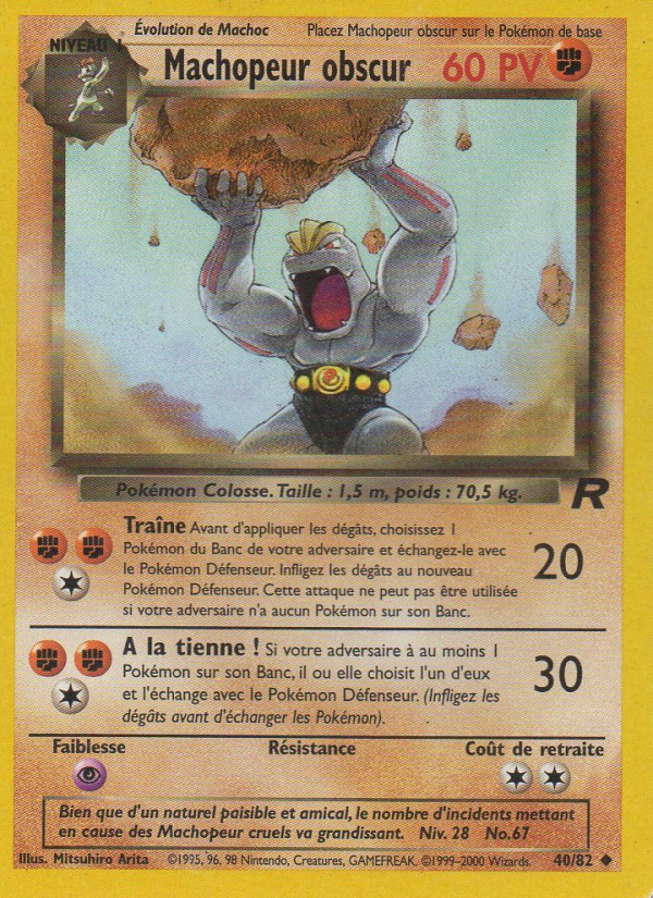Machopeur obscur 40 — Team Rocket (French Pokémon TCG card)