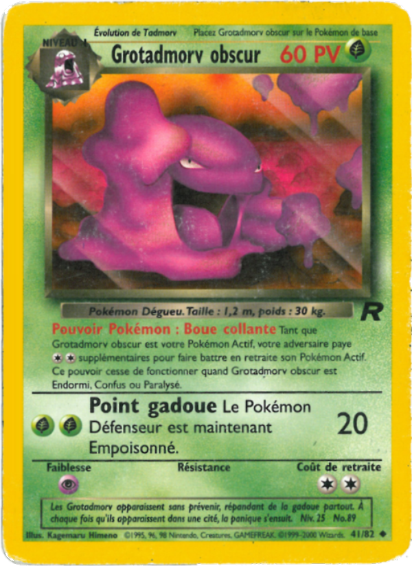 Grotadmorv obscur 41 — Team Rocket (French Pokémon TCG card)
