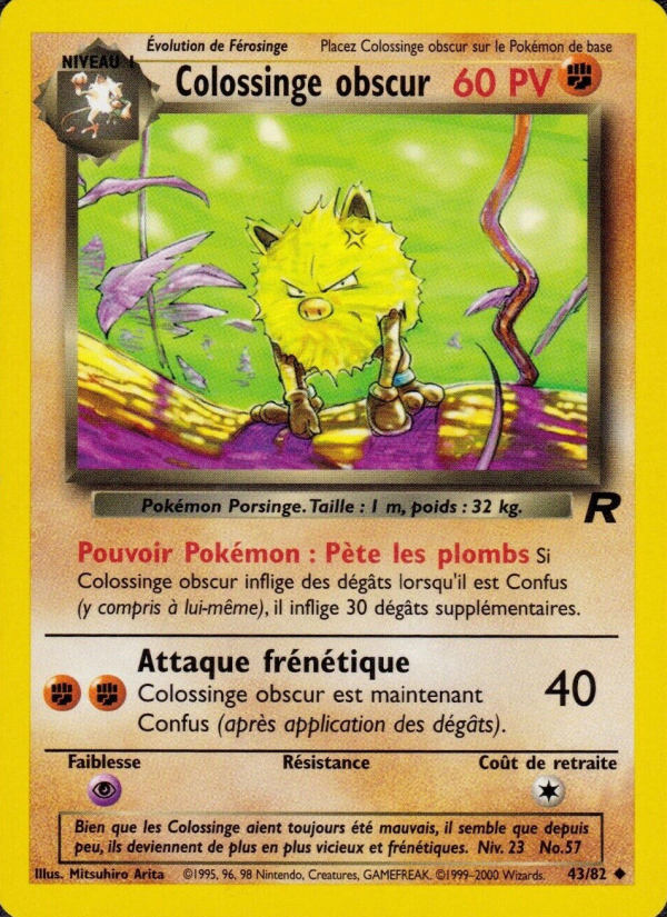 Colossinge obscur 43 — Team Rocket (French Pokémon TCG card)