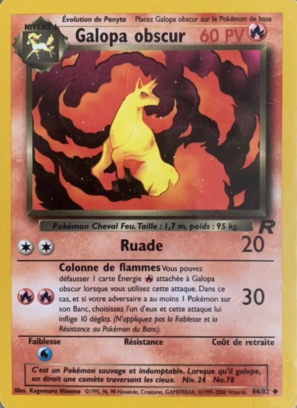 Galopa obscur 44 — Team Rocket (French Pokémon TCG card)