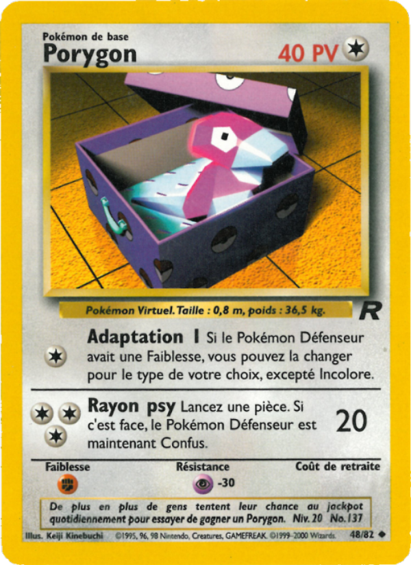 Porygon 48 — Team Rocket (French Pokémon TCG card)