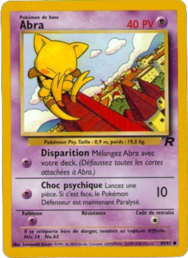 Abra 49 — Team Rocket (French Pokémon TCG card)