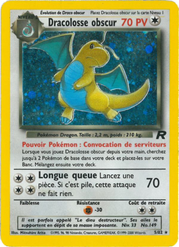 Dracolosse obscur 5 — Team Rocket (French Pokémon TCG card)