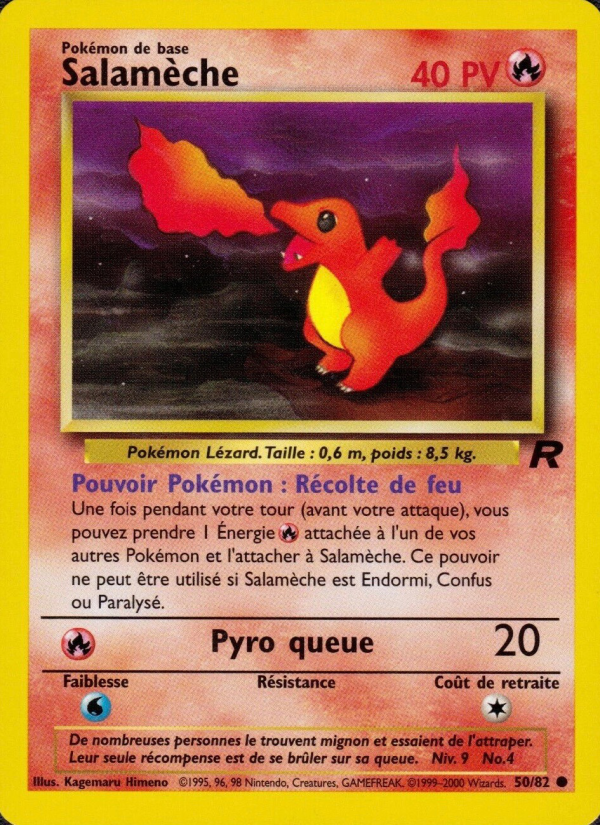 Salamèche 50 — Team Rocket (French Pokémon TCG card)