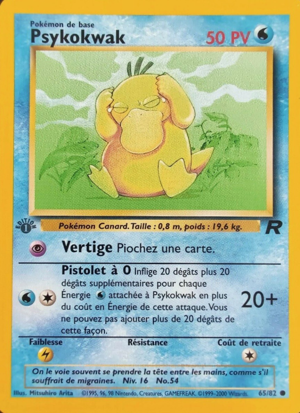 Psykokwak 65 — Team Rocket (French Pokémon TCG card)